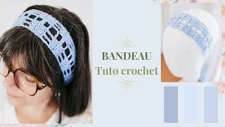 Miniature : Headband au crochet facile 🩵 Tuto bandeau cheveux ajouré