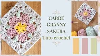 Miniature : Granny Square Fleur Sakura au Crochet 🌸 Tutoriel Facile