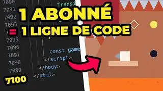 Miniature : Je code un jeu en fonction de mon nombre d’abonnés | Partie 23 - 7100 abonnés