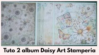 Miniature : Tuto 2 album Daisy Art Stamperia