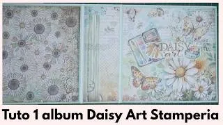 Miniature : Tuto 1 album Daisy Art Stamperia