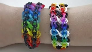 Miniature : TUTO : bracelet élastique INFINI arc en ciel - Rainbow Loom (en Français)