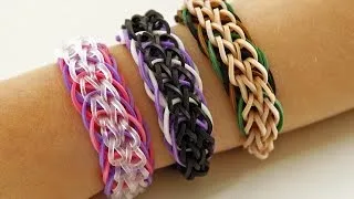 Miniature : TUTO EXCLUSIF : bracelet chaînettes et cercles tressés - Rainbow Loom (en Français)