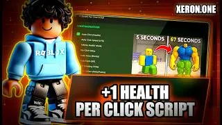 Miniature : +1 Health Per Click Script ( AUTO TRAIN, TELEPORT, AUTO EGG ) NO KEY! | Roblox Script