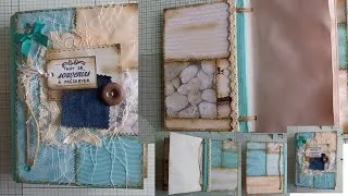 Miniature : Tuto mini album PATCHWORK pour utiliser les chutes de papier 