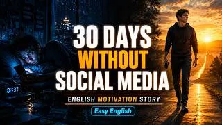 Miniature : Il a Supprimé les Réseaux Sociaux Pendant 30 Jours 📱 | Histoire Motivante en Anglais