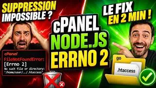 Miniature : Comment forcer la suppression d'une application Node.js sur cPanel [Tuto]
