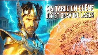 Miniature : 🏹 FABRIQUER une TABLE BASSE en CHÊNE avec renfort MÉTAL et GRAVURE LASER