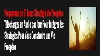 Miniature : Programme de 21 Jours Stratégie Vie Prospère