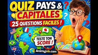 Miniature : Quiz Pays et Capitales pour Enfants 🌍 25 Questions Faciles