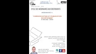 Miniature : Webinaire 4 : Communication et Publication Scientifique