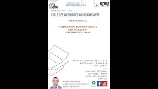 Miniature : Webinaire 5 : Rédaction Scientifique & Anti-plagiat