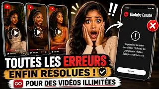 Miniature : FIN des Erreurs de Génération Vidéo AI Illimité  sur YouTube Create !