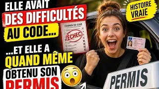 Miniature : Elle avait des difficultés au code...et elle a quand même obtenu son permis 😳 (histoire vraie)