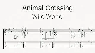 Miniature : Animal Crossing: Wild World (Main Theme) - Classical Guitar Arrangement SCORE/TABS