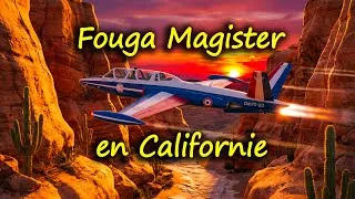Miniature : Fouga Magister dans le désert Californien "Rapid One, I'm gonna fly the Sidewinder" #aviation
