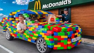 Miniature : J’ai Construit une vraie Voiture en LEGO (je passe au McDrive)