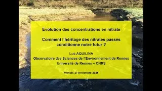 Miniature : Luc Aquilina - Evolution des concentrations en nitrate