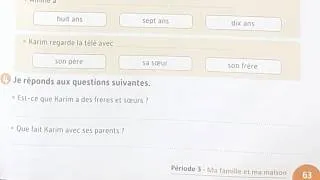 Miniature : Français 3ème année primaire, est ce que tu as un frère ou une sœur