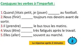Miniature : Conjuguez les verbes à l’imparfait - conjugaison