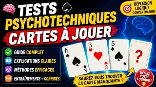 Miniature : TESTS PSYCHOTECHNIQUES : CARTES À JOUER. Guide complet avec explications, méthodes et entraînements