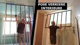 Miniature : Je pose une verrière intérieure (et la cloison autour)