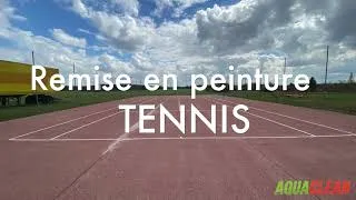 Miniature : Remise en peinture d'un court de tennis