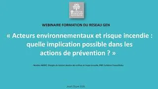 Miniature : Acteurs environnementaux et risque incendie : quelle implication dans les actions de prévention ?