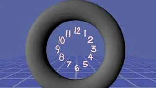 Miniature : Planets around Clock in 3D Perspective