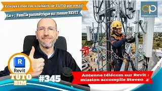 Miniature : Antenne télécom sur Revit : mission accomplie Steven 📡 TUTO 345 Famille paramétrique
