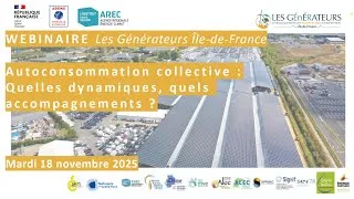 Miniature : Les Générateurs Île de France :  l'autoconsommation collective, dynamiques et accompagnements