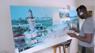 Miniature : A la fin de cette vidéo, vous saurez comment vous améliorer - peinture de la ville de Jérusalem