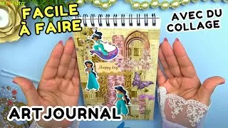 Miniature : Comment faire une page art journal | Tutoriel collage artistique Jasmine