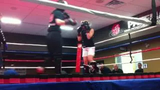 Miniature : Fight night Lauriane Houle VS  Karine Villeneuve ( Kickboxing- Sanshou match )