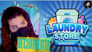 Miniature : LAUNDRY STORE SIMULATOR | Découverte FR | J’ouvre ma laverie ! Gestion, argent & évolution