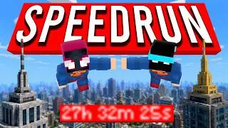 Miniature : On a SPEEDRUN Minecraft en étant des SUPER-HEROS (on est nul..)