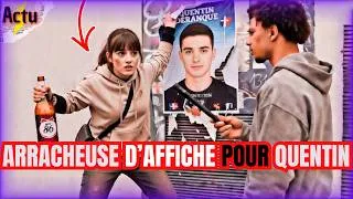 Miniature : 🚨HOMMAGE QUENTIN: ELLE ARRACHE DES AFFICHES, GOLDENBOY la détruit