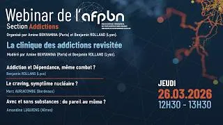 Miniature : REPLAY - Webinar de la section Addictions : "La clinique des addictions revisitée"