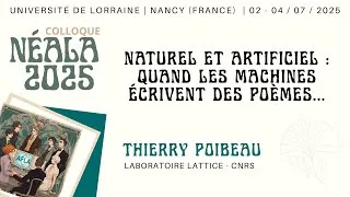 Miniature : Conférence Thierry Poibeau NéALA25