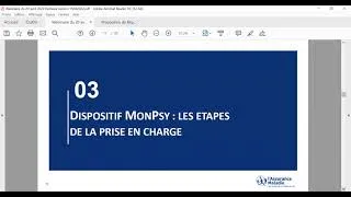 Miniature : Replay Webinaire CPAM de Paris - Dispositif Mon Psy