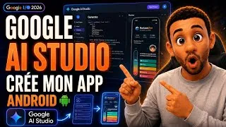 Miniature : Je Teste Google AI Studio en créant une Vraie App Mobile Android 🤯#ia #googleaistudio #vibecoding 