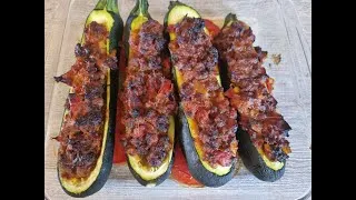 Miniature : Courgettes farcies au four, simple et troooop bon 😉