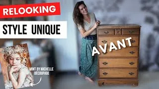 Miniature : AVANT APRES Transforme un meuble banal en pièce unique - mint by michelle decoupage paper