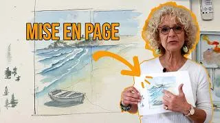 Miniature : Paysage bord de mer à l’aquarelle (débutant pas à pas + mise en page carnet de voyage)
