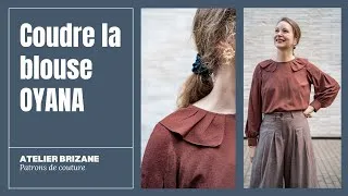 Miniature : Tuto couture blouse OYANA : plis, col & finitions | Atelier BRIZANE ✂