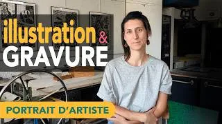 Miniature : Élice - illustration & gravure - Visite de l'atelier et présentation de ses œuvres.
