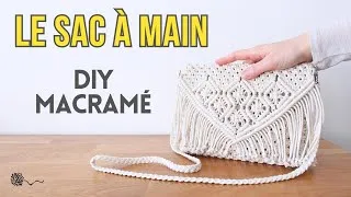 Miniature : Je réalise mon SAC À MAIN en MACRAMÉ avec BANDOULIÈRE AMOVIBLE ! - Tuto 2 en 1