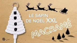 Miniature : 🎄Je fais un SAPIN DE NOËL XXL en MACRAMÉ de 40cm de haut !