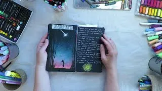 Miniature : Faire son journal dans un carnet à pages noires