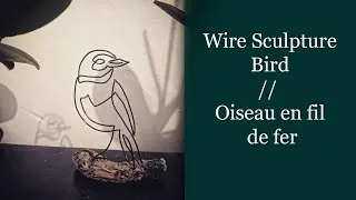 Miniature : Simple Wire Sculpture Bird / Oiseau en fil de fer